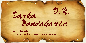 Darka Mandoković vizit kartica